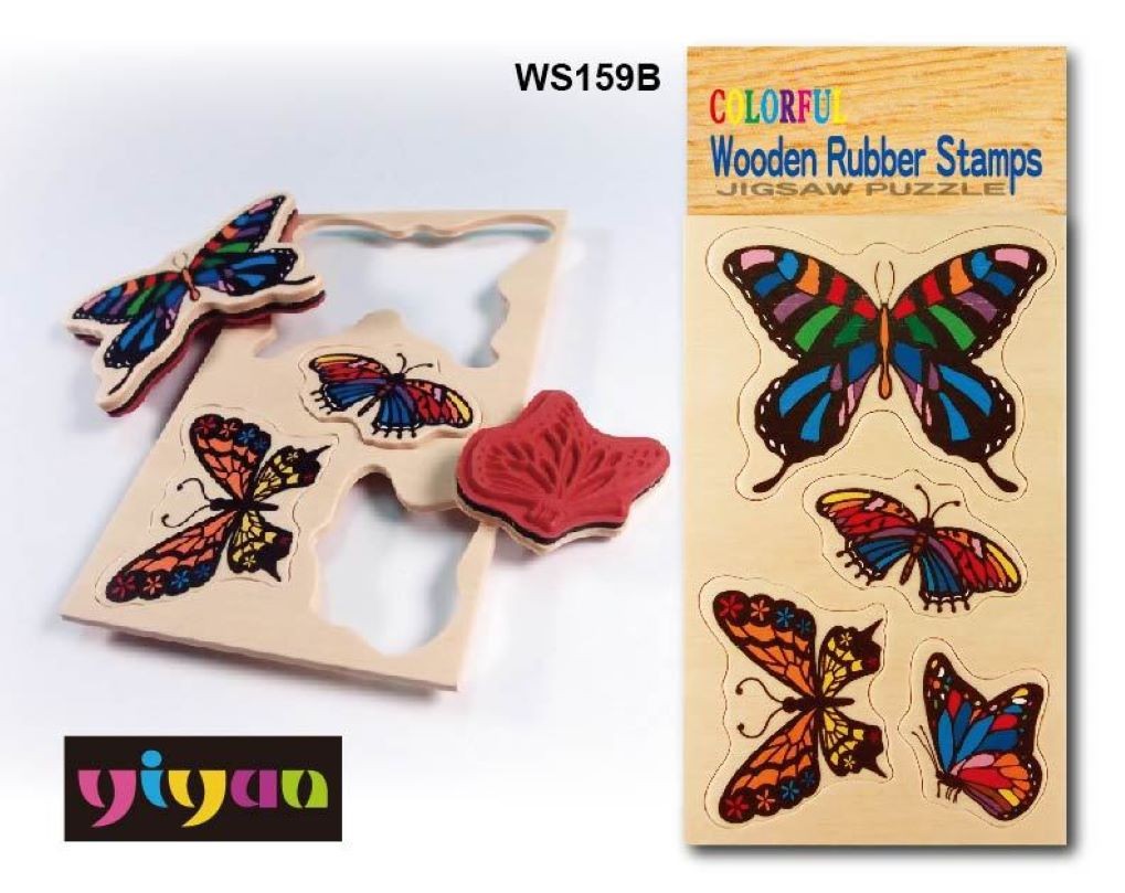 WS159B 彩色拚圖木板印章 廣告促銷贈品