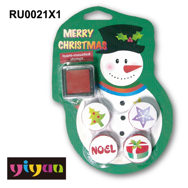 RU0021X1雪人聖誕橡皮印章