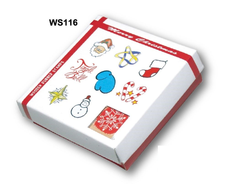WS116聖誕圖騰木製印章
